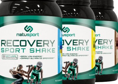 Natusport Recovery shake vanille banaan en chocolade smaak